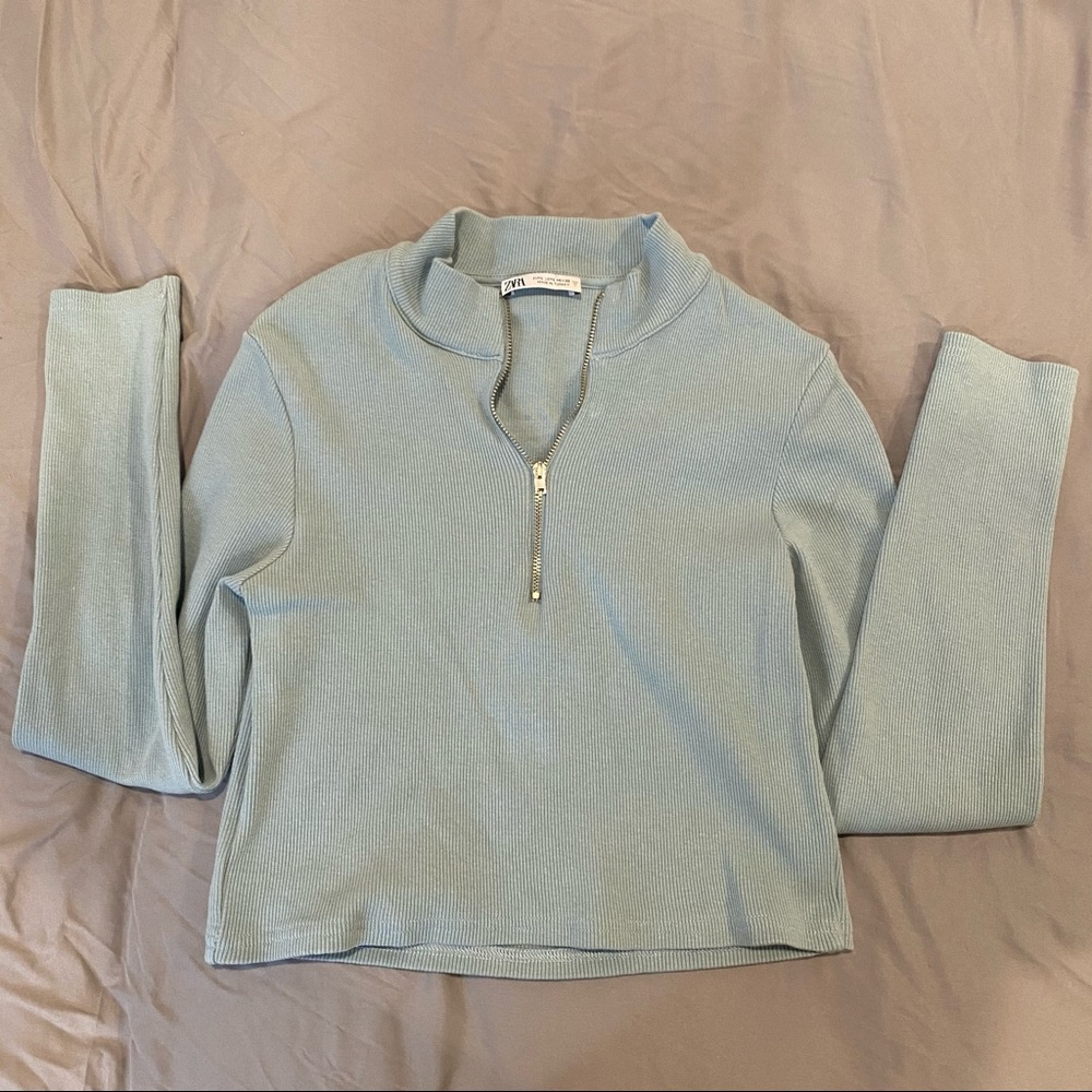 Zara Zippered Crop Top